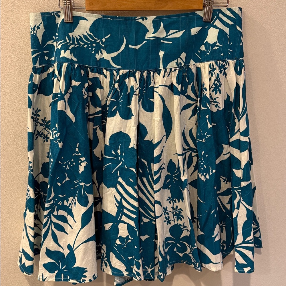 Roxy Blue and White Floral Skirt